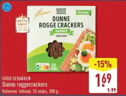 ALDI GOUD GEBAKKEN Dunne roggecrackers aanbieding