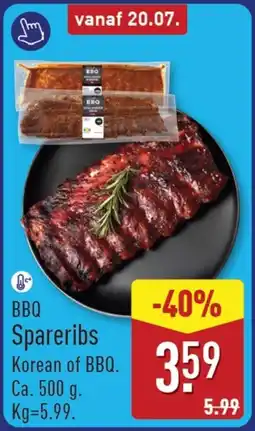 ALDI BBQ Spareribs aanbieding