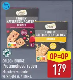 ALDI GOLDEN BRIDGE Proteïnehaverrepen aanbieding