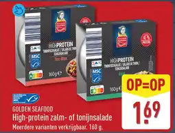 ALDI GOLDEN SEAFOOD High-protein zalm- of tonijnsalade aanbieding