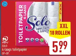 ALDI SOLO 4-laags toiletpapier aanbieding