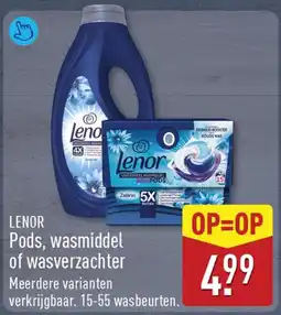 ALDI LENOR Pods, wasmiddel of wasverzachter aanbieding