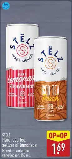 ALDI STËLZ Hard iced tea, seltzer of lemonade aanbieding