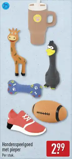 ALDI Hondenspeelgoed met pieper aanbieding