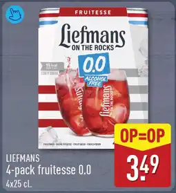 ALDI LIEFMANS 4-pack fruitesse 0.0 aanbieding