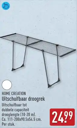 ALDI HOME CREATION Uitschuifbaar droogrek aanbieding