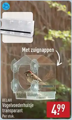 ALDI BELAVI Vogelvoederhuisje transparant aanbieding