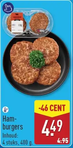 ALDI Ham- burgers aanbieding