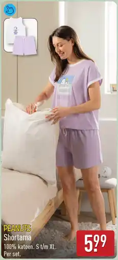 ALDI PEANUTS Shortama aanbieding