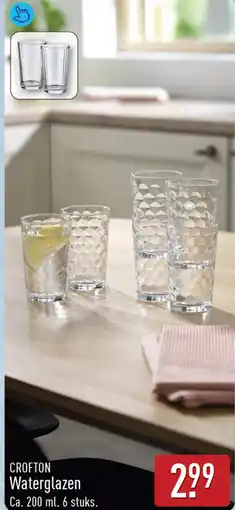 ALDI CROFTON Waterglazen aanbieding