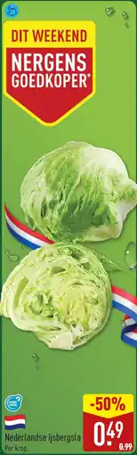 ALDI Nederlandse ijsbergsla aanbieding