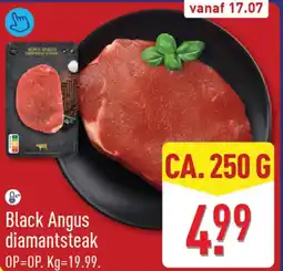 ALDI Black angus diamantsteak aanbieding