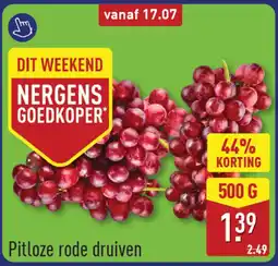 ALDI Pitloze rode druiven aanbieding