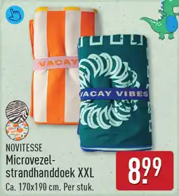 ALDI Novitesse microvezelstrandhanddoek xxl aanbieding