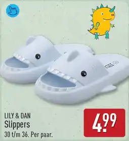 ALDI Lily & dan slippers aanbieding