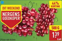 ALDI Pitloze rode druiven aanbieding