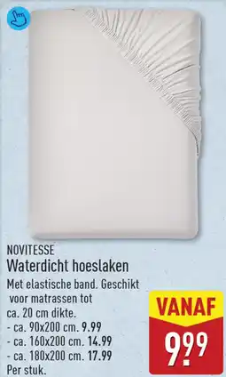 ALDI Novitesse waterdicht hoeslaken aanbieding