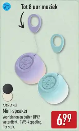 ALDI Ambiano mini-speaker aanbieding