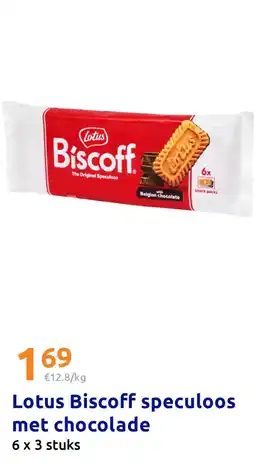 Action Lotus Biscoff speculoos met chocolade aanbieding