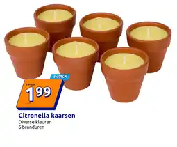 Action Citronella kaarsen aanbieding