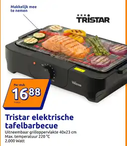 Action Tristar elektrische tafelbarbecue aanbieding