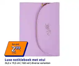 Action Luxe notitieboek met etui aanbieding