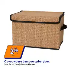 Action Opvouwbare bamboe opbergbox aanbieding