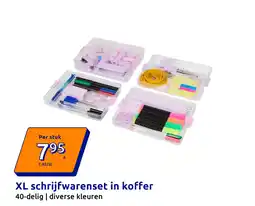 Action XL schrijfwarenset in koffer aanbieding