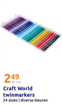 Action Craft World twinmarkers aanbieding
