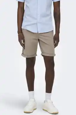 Wehkamp ONLY & SONS ONSSAUL regular chino short beige aanbieding