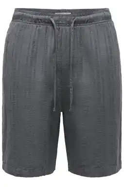 Wehkamp ONLY & SONS loose fit casual short met linnen - grijs aanbieding