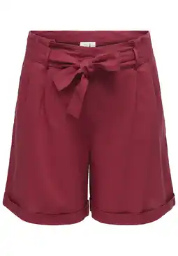 Wehkamp ONLY CARMAKOMA Carisola Hw Belt Shorts Pnt casual short - rood aanbieding