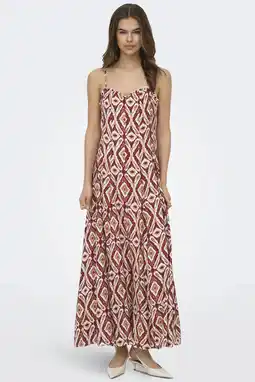 Wehkamp ONLY viscose maxi zomerjurk met print - rood aanbieding