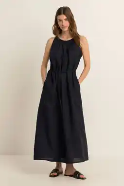 Wehkamp Expresso linnen zomerjurk zwart aanbieding