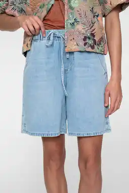 Wehkamp Geisha highwaist denim short light blue denim aanbieding
