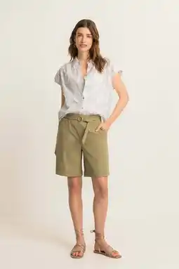 Wehkamp Expresso chino short travelstof kakigroen aanbieding