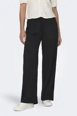 Wehkamp ONLY wide leg regularwaist casual broek zwart aanbieding