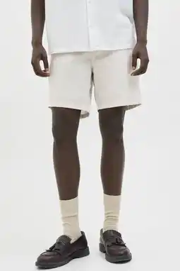 Wehkamp JACK & JONES PANTS STUDIO JPSTACE relaxed chino short met linnen ecru aanbieding