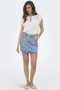 Wehkamp ONLY denim spijkerrok light blue denim aanbieding