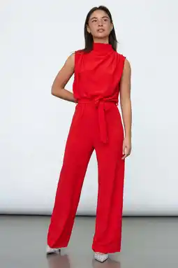 Wehkamp SisterS Point jumpsuit met cut-out - rood aanbieding