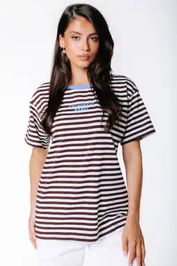Wehkamp Colourful Rebel gestreept T-shirt - ecru aanbieding