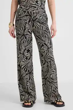 Wehkamp Tramontana straight regularwaist casual broek zwart aanbieding