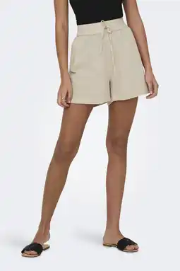 Wehkamp ONLY relaxed regularwaist casual short beige aanbieding