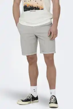 Wehkamp ONLY & SONS ONSPETER regular chino short grijs aanbieding