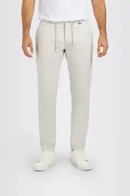 Wehkamp MAC Lennox Sport slim casual broek met linnen ecru aanbieding