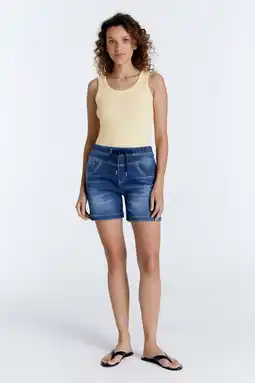 Wehkamp Cup of Joe Denim slim regularwaist denim short medium blue denim aanbieding