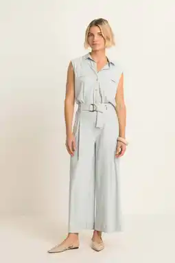 Wehkamp Expresso travelstof broek lichtblauw aanbieding