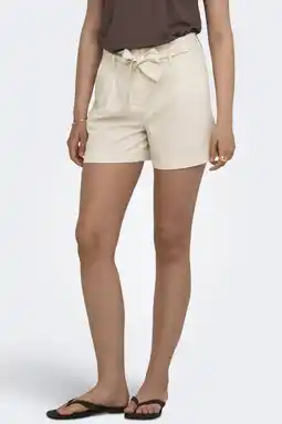 Wehkamp ONLY high waist regular fit short - beige aanbieding