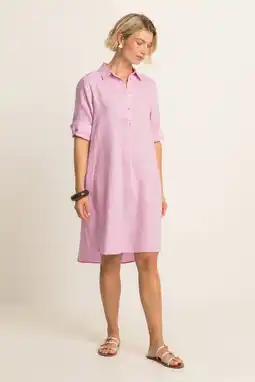 Wehkamp Expresso linnen blousejurk roze aanbieding