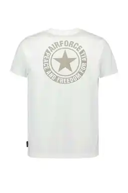 Wehkamp Airforce regular T-shirt met backprint wit aanbieding